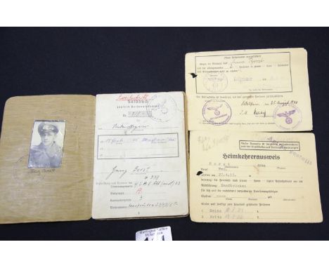 WWII German style Soldbuch showing SS service. P&amp;P Group 1 (£14+VAT for the first lot and £1+VAT for subsequent lots) 