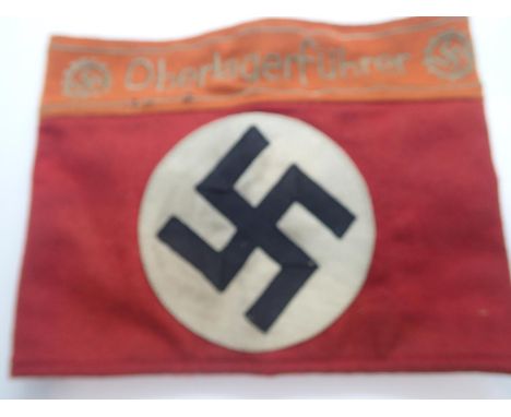 WWII German style Oberlagerrfuhrer armband. P&amp;P Group 1 (£14+VAT for the first lot and £1+VAT for subsequent lots) 