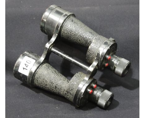 Pair of WWII British binoculars marked Bino Prism no. Mk 5 VA x7 with broad arrow. P&amp;P Group 2 (£18+VAT for the first lot