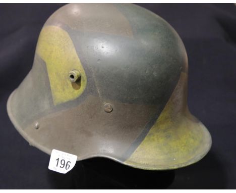 German WWII style helmet with liner, lacking chinstrap. P&amp;P Group 2 (£18+VAT for the first lot and £2+VAT for subsequent 