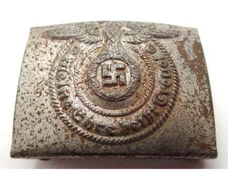 WWII German type SS belt buckle. P&amp;P Group 1 (£14+VAT for the first lot and £1+VAT for subsequent lots) 