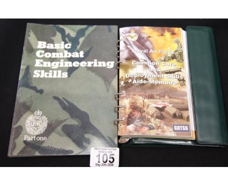 WWII period RAF Eight Men One Deployment Skills book and Basic Combat Engineers Skills book. P&amp;P Group 1 (£14+VAT for the