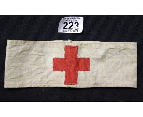 WWII RAF style Red Cross armband stamped 1940. P&amp;P Group 1 (£14+VAT for the first lot and £1+VAT for subsequent lots) 