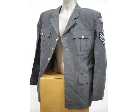 Post- WWII RAF style Flight Sergeant dress uniform jacket. P&amp;P Group 3 (£25+VAT for the first lot and £5+VAT for subseque