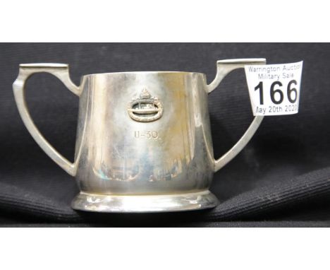 WWI style Kaiserliche Marine sugar bowl from the submarine U-30, a type U-27 launched in 1913 which served in WWI until surre