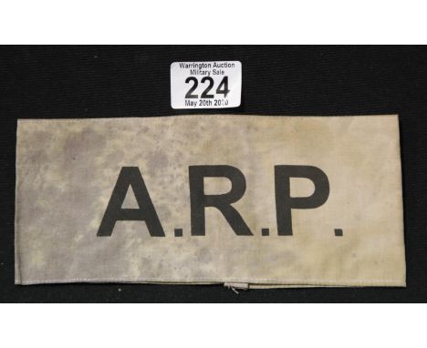 WWII British style ARP armband. P&amp;P Group 1 (£14+VAT for the first lot and £1+VAT for subsequent lots) 