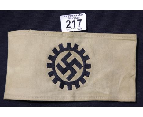WWII German style TENO armband. P&amp;P Group 1 (£14+VAT for the first lot and £1+VAT for subsequent lots) 