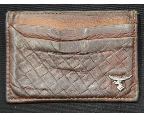 German WWII style business card wallet with Luftwaffe wings. P&amp;P Group 1 (£14+VAT for the first lot and £1+VAT for subseq