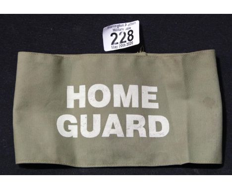WWII British style Home Guard armband. P&amp;P Group 1 (£14+VAT for the first lot and £1+VAT for subsequent lots) 