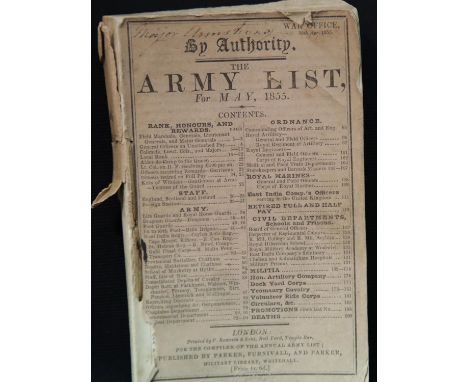 Army List for May 1855 in poor condition. P&amp;P Group 1 (£14+VAT for the first lot and £1+VAT for subsequent lots) 