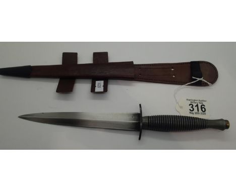 Fairbyrne &amp; Sykes mkIII Commando type dagger and scabbard. P&amp;P Group 2 (£18+VAT for the first lot and £2+VAT for subs