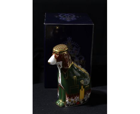 A Royal Crown Derby model of an English Spaniel, specially commissioned by Sinclairs, limited edition to celebrate the Royal 