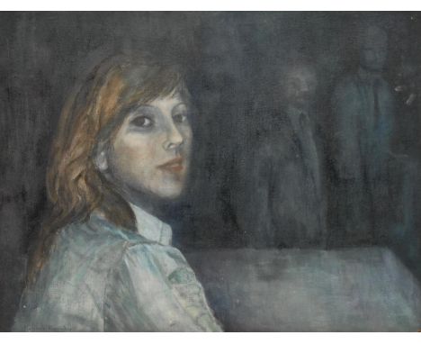 Margaret Keighley (20th century)Portrait and Shadowssigned, oil on board, 54cm x 69cm 
