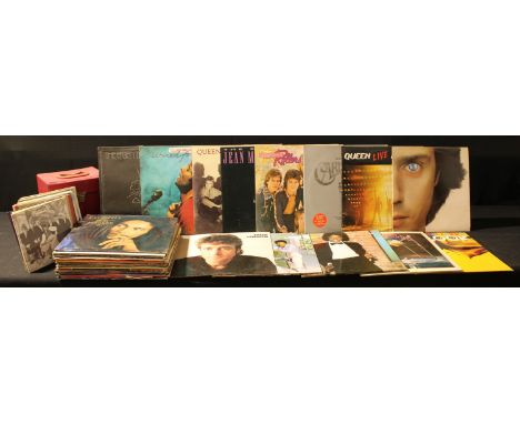 Vinyl Records - 45s and LPs - pop and rock including Queen, The Works; Live Killers; Michael Jackson, Off The Wall; John Lenn