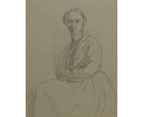 Philip Connard NEAC (British 1875-1958): Portrait of a Lady Seated, pencil signed 37cm x 29cm (unframed)Provenance: by family