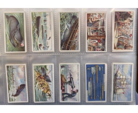 Ogdens cigarette cards, part and near complete set sleeved in an album with ranges of The Blue Riband of the Atlantic, Traine