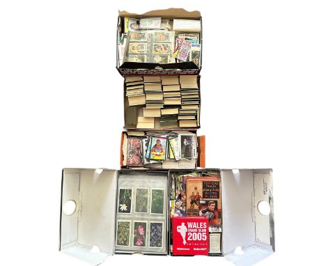 Huge Collection of Trade And Cigarette Cards Contained in 3 Albums and 8 boxes to include Topps, Typhoo, Bassett, A &amp; B C