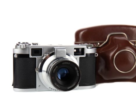 LEIDOLF WETZLAR LORDOMAT CAMERA, No. 117324, with a Lordonar 1:2.8/50 lens, in leather case