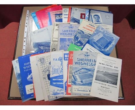 Tottenham Programmes, 1961 FA Cup Final and Semi, 60-1 Away at Sheffield Wednesday, Pirates v. Sunderland-FA Cup, Chelsea, an