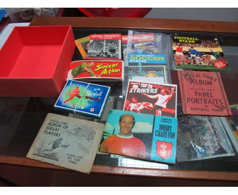 Topical Times 'Panel Portraits', 'Album of Great Players', Tiger and Shoot cards, football whist, etc:- One Box