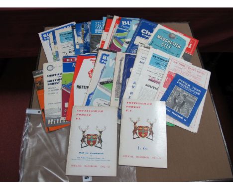 Nottingham Forest- Away Programmes 1957-63, including 63 FA Cup Replay at Tottenham (writing on face), 59 FA Cup Final and Se