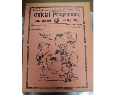 A 1937-38 Tottenham v. Chesterfield F.A Cup Four Page Programme, dated February 16th 1938.