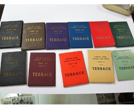 Sheffield United Season Ticket Cards/ Booklets, 1959-60, to 67-8, 70.1, 71.2. (11) 