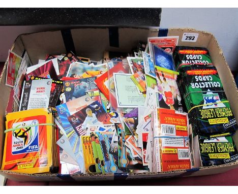 Merlin's Premier League Collector Cards, South Africa 2010 in unopened packets, Pro-Set, Magic Box and many others, loose:- O