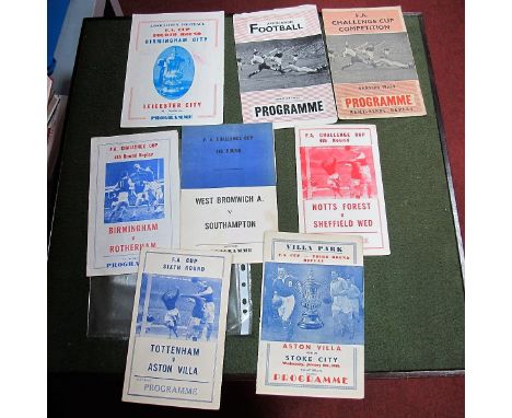 Pirate FA Cup Programmes 57-8 Aston Villa v. Stoke (Victor), 61-2 Nottingham Forest v. Sheffield Wednesday, Tottenham v. Asto
