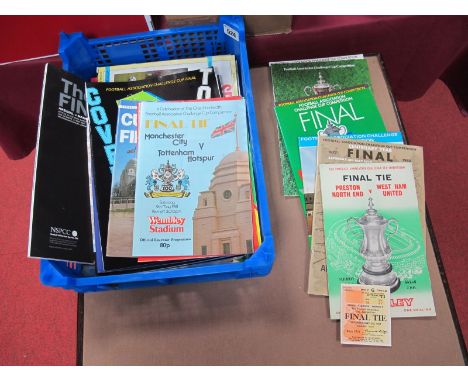 F.A Cup Final Programmes, 1964 plus ticket, 72,75,77 - 84 (no re-plays), 87,88,93,95,2005 plus 21 semis. 