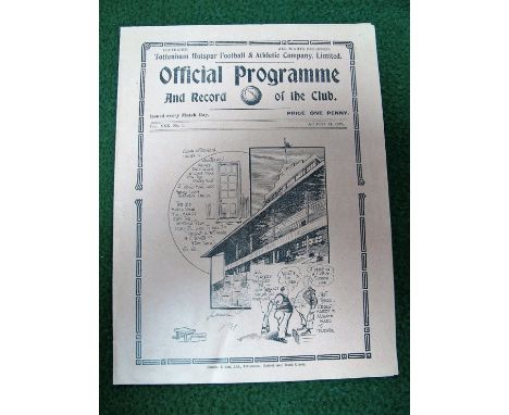 A 1937-38 Tottenham White's v. Stripes Four Page Programme, dated August 14th 1937.