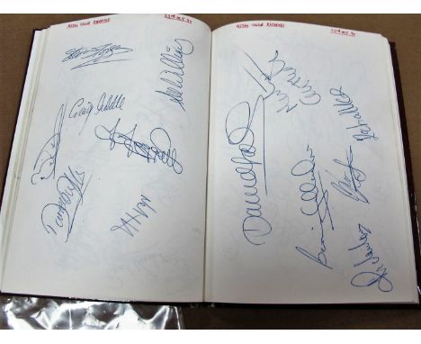 1990 Book of Autographs, to include Spurs, Manchester United reserves, Leeds, Arsenal, Hull K. R., Chelsea. 