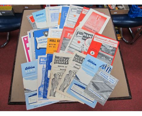 1957-8 Bournemouth v. All Stars x 1, 58-9 West Bromwich v. Athletic Bilbao, Chelsea v. Tottenham, 59-60 Notts County v. Bath 