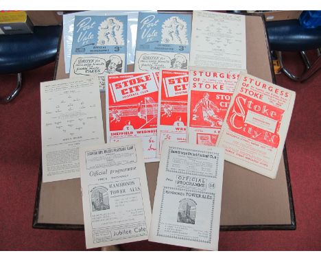 Scunthorpe United Programmes, 51-2 v Tottenham- FA cup and snooker championship flier, 52-3 v Sunderland- FA cup, Stoke City 