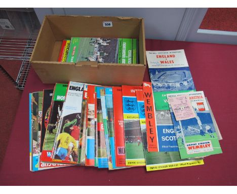 England Home Programmes, 51-2 v. Austria, 54-5 v. Wales, 64.5 v. Scotland; plus many others 70's and 80's plus 57 ticket v. W