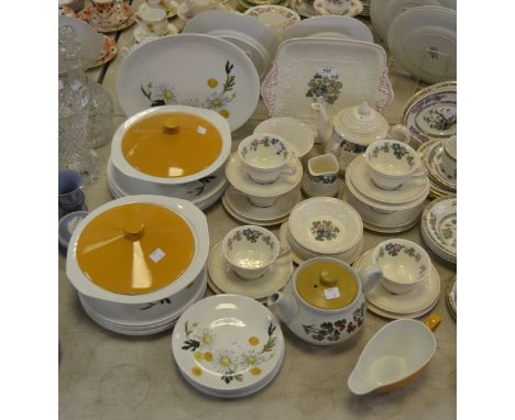 Ceramics - a Wedgwood Winchester pattern part tea service; a Johnson Bros. 'Snow White' pattern part dinner service; a Denby 