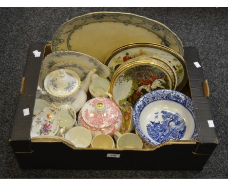 Ceramics - Collectors Plates; Royal Kent 'Trentside' pattern part tea service; Royal Albert Anemones pattern; a blue and whit