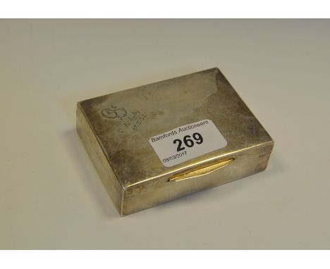 A German silver cigarette or playing card box, c.1930
