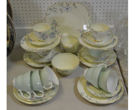 Teawares - a Foley china part tea service; a Duchess china part tea service 