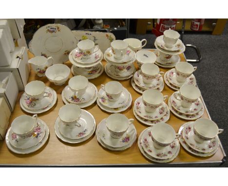Teawares - a Colclough part tea service; a Belmont china part tea service; another 