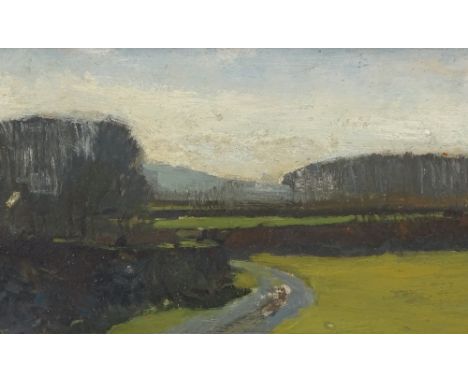 A K Howard, oil on board, landscape Dartmoor, signed, 8" x 21", framedGood original condition 