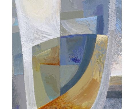 Colin Birchall (1948 - 2014), acrylic on canvas, Rock Forms winter light, signed with gallery labels verso, 15" x 15.5", fram