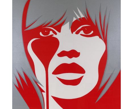 Pure Evil (born 1968), colour print, head study, signed in pencil, no. 75/100, image 31" x 26.5", framedPerfect condition 