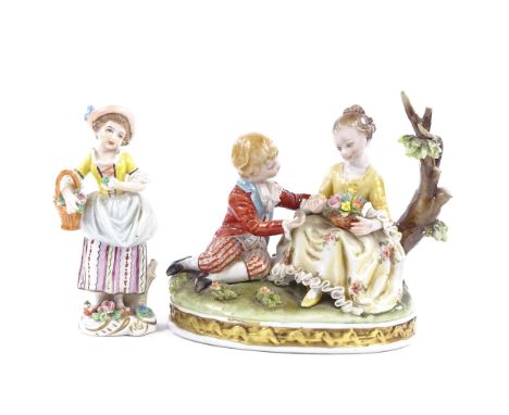 2 German porcelain figures 