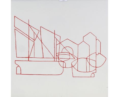 Stan Rosenthal, print, Hastings fishing boats, signed in pencil, no. 6/125, sheet size 19" x 23", framedVery good condition 