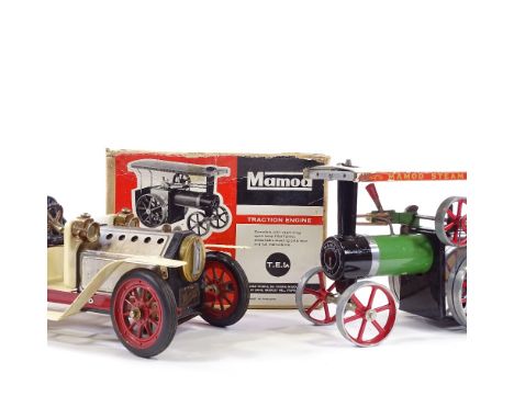 A Mamod live steam powered model car and traction engine (2) 