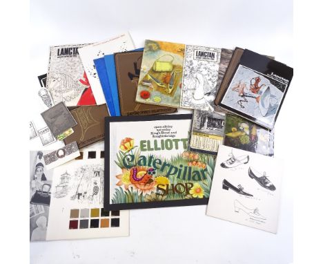 Iris Winifred Wells (commercial artist 1929 - 2019), an archive of original designs and posters, including designs relating t