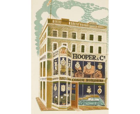 Eric Ravilious (1903-1942)'COACH BUILDERS'Lithograph, from 'High Street', c.193823 x 15cm, unframed