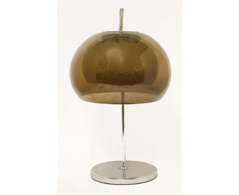 A table lamp,1970s, with a perspex shade