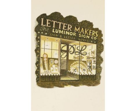 Eric Ravilious (1903-1942)'LETTER MAKERS'Lithograph, from 'High Street', c.193823 x 15cm, unframed